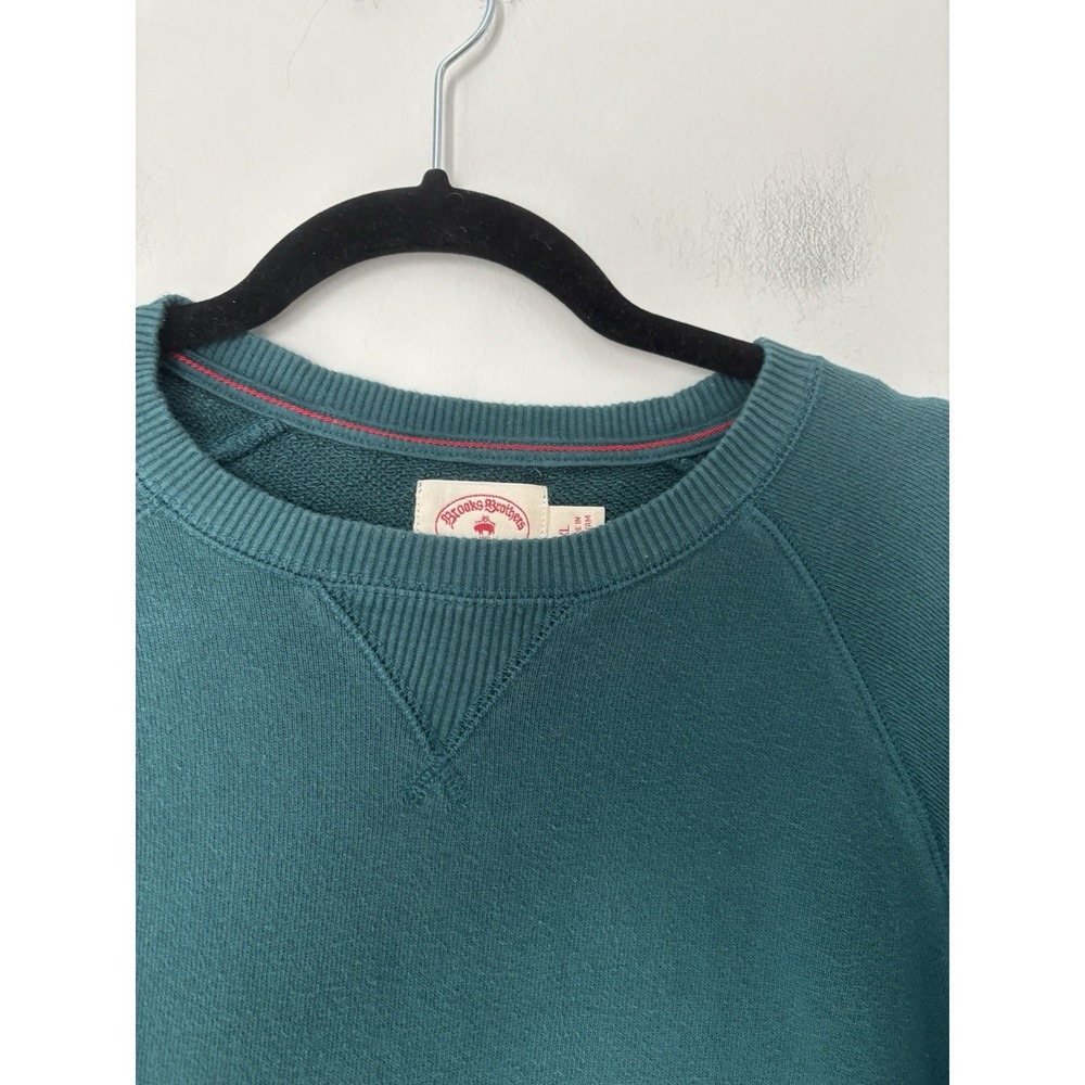 Brooks Brothers Red Fleece French Terry Green Short Sleeve Sweatshirt Sz XL - Picture 5 of 9